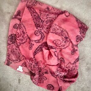 Charming Charlie 70x40 Pink and Black Scarf